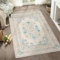 SUNYRDSM Teppich Bunt Deko Schlafzimmer 90X150CM Vintage, traditioneller Stil, farbenfrohes Blumenmuster, pflegeleicht, waschbar Kinder Teppiche