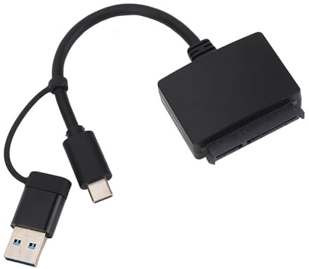 ASHATA Cable Convertidor Serial ATA a USB 3.1 Tipo C de Alta Velocidad para Transferencia Rápida de Datos Desde Discos Duros Antiguos a Computadoras Portátiles sin Necesidad de Alimentación Externa