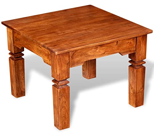 mtlskopl Couchtisch 60 cm Akazie Honig Palisander Beistelltisch Wohnzimmer stabil montiert