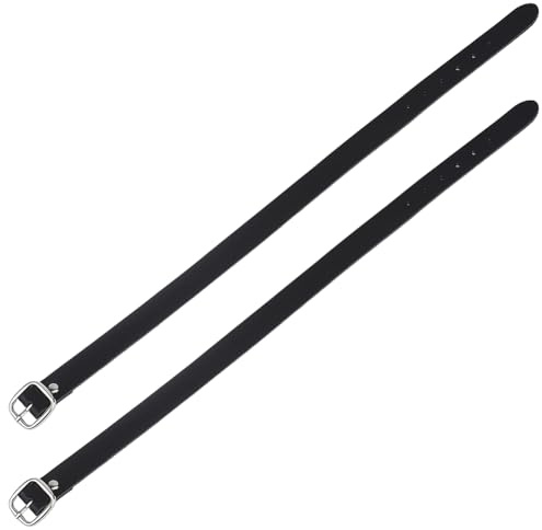 BENECREAT 2Pcs Leather Spur Straps, 41cm/16.1 Inch, Adjustable