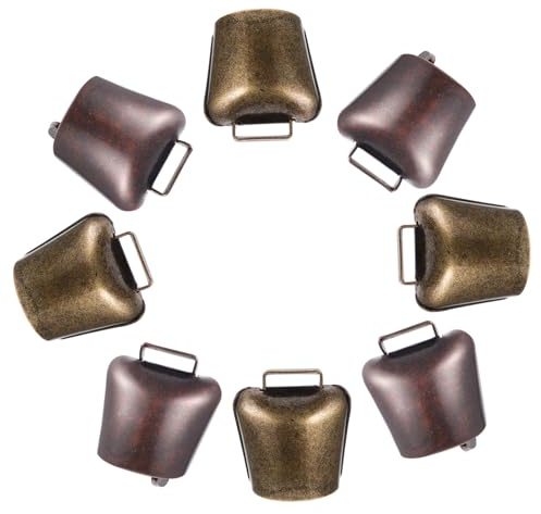 Gatuida Campanaccio Dispositivo Anti-smarrimento in Rame Leggero da 16 Pezzi per Pascolo Mucca Superficie Liscia ed Elegante Colore Casuale per Animali da Fattoria