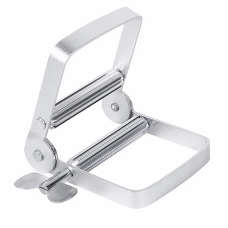 DOITOOL Zahnpastatuben Silberfarben aus Edelstahl Extruder mit Präziser Handhabung und Kreativem Design Manueller Zahnpasta Quetscher für Badezimmer und Zuhause