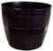 Wilsons Direct Half Whisky Barrel Wood Grain Effect Outdoor Plastic Garden Planter Plant Pot Flower Container Contemporary Display Patio Driveway Garden Plants 2 Sizes 34/50cm (50cm)