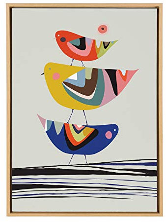 Kate and Laurel Rachel Lee Sylvie The Family Tree Bird Blockdruck auf gerahmter Leinwand, Wandkunst von Rachel Lee, 58 x 83 cm, Natur