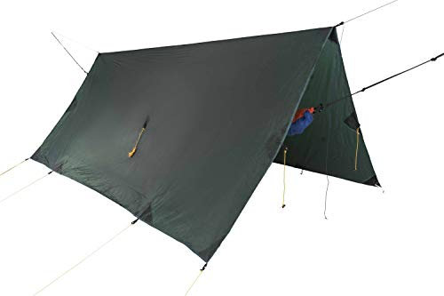 Ticket to the Moon Fullmoon Tarp - Fair Trade & handgefertigtes, ultraleichtes PRO Hängemattentarp - Schutz vor Regen/Sonne/Wind, wasserdicht bis 2000mm, Diag.: 4,28m, > 588g, Aufbau < 1min.