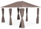 Alice's Garden - Ensemble Complet Toile de Toit et Rideaux Taupe pour tonnelle 3x4m Divio - Toile de Rechange pergola. Toile de Remplacement