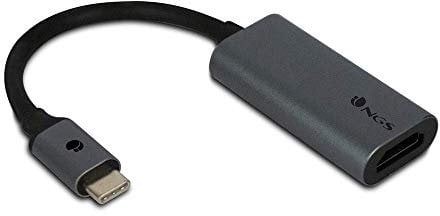 NGS Wonder HDMI - Adaptador USB-C a HDMI Compatible con 4K Ultra HD Video, con Cable de 10cm