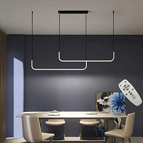 Gorssen LED Pendelleuchte Dimmbar - Moderne Hängelampe für Esstisch, Wohnzimmer, Schlafzimmer - Höhenverstellbare Kronleuchter Hängeleuchte (120CM)