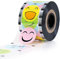 WYZworks Tassenversiegelungsfolie mit buntem Smiley-Design – Bubble Boba Tee-Versiegelung, transparent, PP-Typ, 3275 Becher mit 90 mm-105 mm