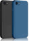 Yisica 2 Pack Silicone Coque Compatible pour iPhone SE 2020 / iPhone 8 / iPhone 7 / iPhone SE 2022, Silicone Coque avec Doublure en Microfibre Douce Protection Complète 4,7, Noir/Bleu Marine