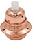 Lampenfassung E27, Fassung aus Metall E27 für Lampenkabel mit Außengewinde Gewindemantel inkl. Außenhülle, Stein und 2 Gewinderingen für Lampenschirme | Komplett Set E27 (Chrom Kupfer / Rosegold)