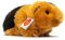 Teddy Hermann 92660 Meerschweinchen schwarz/Gold 20 cm, Kuscheltier, Plüschtier mit recycelter Füllung