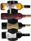 INOXLM Porta Bottiglie acciaio| Porta Vino in varie colorazioni| PortaBottiglie da parete Bianco | Espositore per vino Nero| Espositore per 4 bottiglie Marrone| Cantinetta | Modello Mercurio (Black)