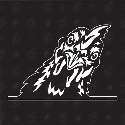 speedwerk-motorwear Hahn Version 4 - Aufkleber, Gockel, Autoaufkleber, Sticker, Bauernhof, Tiere, Farmanimals, Farmtiere, Huhn, Henne, Hühnchen, Vogel, Geflügel (AUCH MIT Wunschname MÖGLICH)