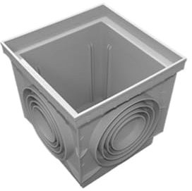 jardiboutique - 40/40 cm Regard évacuation monobloc en polypropylène