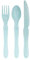 YöL 12 Piece Green Plastic Cutlery Set Reusable Camping Summer BBQ Knife Fork Spoon