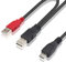 Duttek USB to Micro USB Cable, Dual USB 2.0 Male to Standard Micro USB Male Y Splitter Cable for Camera, MP3, MP4, External Hard Disk Drive Cable, 80/20cm