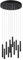 Trio Leuchten LED Pendelleuchte Tubular 321691132, Metall Schwarz matt, inkl. 11x 2,8 Watt LED, Switch Dimmer