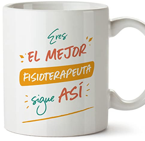 MUGFFINS Tazas para FISIOTERAPEUTA hombre - En Español - Eres el mejor sigue así! - 11 oz / 330 ml - Regalo original y divertido