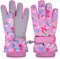 flintronic Kinder Skihandschuhe, Winter Skihandschuhe für 6-9 Jahre Mädchen, wasserdichte und Winddichte Fleece Handschuhe mit verstellbaren Bündchen, für Snowboard Klttern Skifahren Radfahren