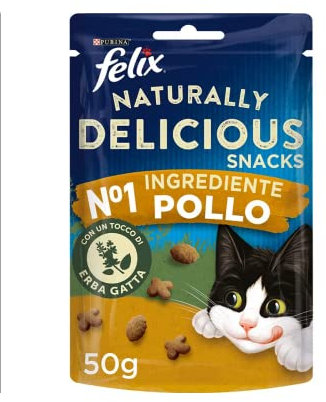 Felix Delicious Snack Snack für Katzen, Hühner, 50 g