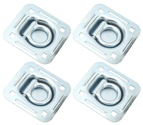 Anker Zur Ladungssicherung von Anhängern, 4er-Pack Wetterbeständigkeit 5000 Lbs Bruchfestigkeit Versenkte D-Ringe für 124 X 114 Mm Zurrgurte für Eimeranhänger