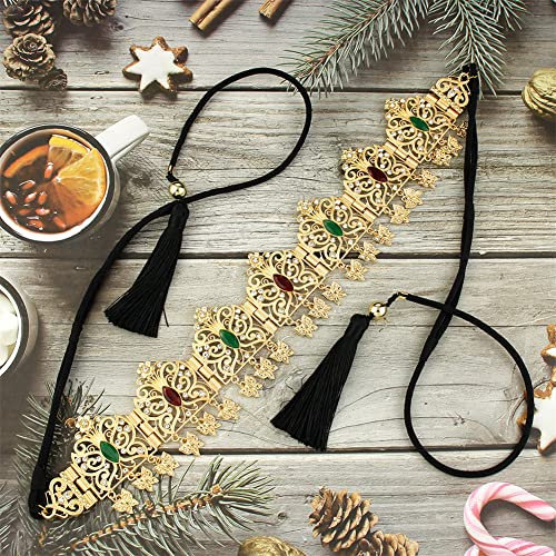 Maroc Caftan Ceinture en corde tressée à la main pour femme avec pompon