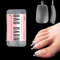 NOVO OVO Lot de 120 faux ongles longs à presser - Couvrance complète - Transparents - Double mat - Pour pédicure - Acrylique - Faux ongles carrés coniques en gel souple - 12 tailles dans une boîte