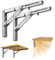 LeapBeast Klappkonsole Schwerlast,2 Stück Klappscharnier Schwerlast 300mm,Klappkonsole Edelstahl Wandregal Klappbar Maximale Tragkraft 50kg für Klapptisch Wandtisch Regale Bücherregal (Silber, 250mm)
