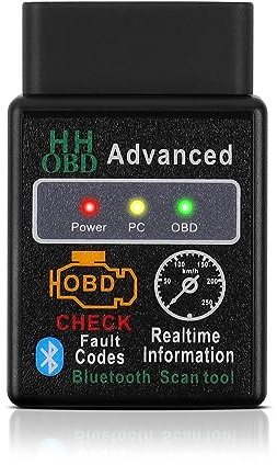 ViaBecs Bluetooth OBD2 Scanner Adapter, Wireless Diagnostic Code Reader OBD II Scan Tool Reset & Clear Check Car Engine Light, Compatible with iOS& Android & Windows