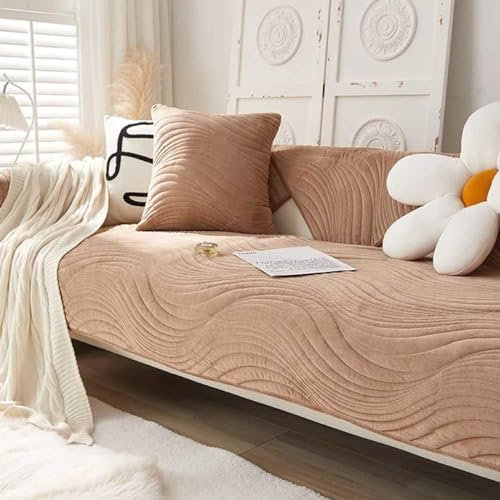 Racib Sofabezug I Form Ecksofa Samt U Form Sitzfläche Hund Katze Sofaschoner Stretch Ohne Armlehne Wasserdicht Sofa Überzug Decke Sofaschoner 1/3/2/4 Sitzer,DD-70x210cm