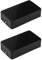 YINETTECH 2 x Gitarren-Tonabnehmerabdeckungen, Lochlose Tonabnehmerkappe für E-Gitarre, 70 x 40 x 18 mm, Messing, geschlossene Tonabnehmerabdeckung, Humbucker-Tonabnehmer-Kappe, Schwarz