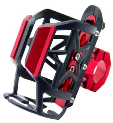 ZlyxLzq Porte-gobelet de vélo, Porte-Bouteille de vélo Shakeproof for vélo Scooter électrique Support de Gobelet de Moto Universel Support de Guidon (Couleur : Noir) (Color : Red)