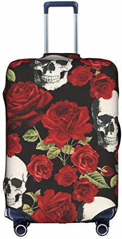 Anticsao Reisekoffer, Motiv: Totenkopf, staubdicht, Gepäckschutz, Gepäck, Koffer, Zubehör, Urlaub, weiß, xl