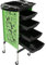 Friseurwagen Bedienungswagen Salon Rollwagen mit 4 Schubladen Schubladen 52 x 38 x 88cm Faltbare Gerätehalter SPA Friseurwagen für Stylist Friseur Haarstyling (Grün)