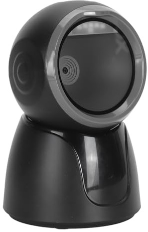 1D 2D QR Desktop Barcode Scanner, Omnidirektionaler Freihändiger USB Barcode Leser, 1D 2D QR Kabelloser Bluetooth Desktop Barcode Scanner für Lager, Supermarkt, Geschäft