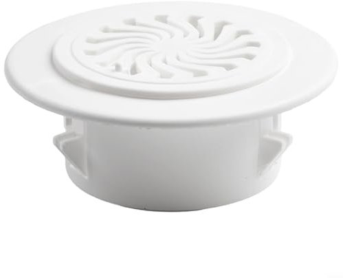 Cubierta redonda de ventilación de aire de plástico ABS ajustable, cubierta de ventilación de rejilla blanca para baño, oficina, cocina, dormitorio (60 mm)