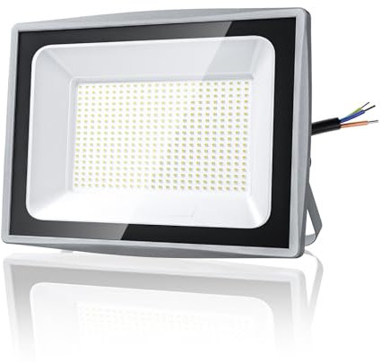 HOOLED Focos LED Exterior 200 W 18000 lm 120 grados Luz de inundación impermeable IP65, SMD2835, Ra>80, foco led exterior adecuado para la iluminación de pared exterior de jardines, patios, garajes