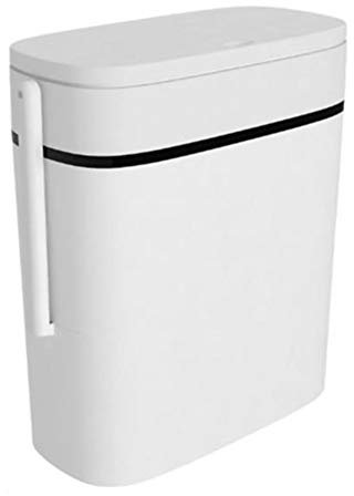 3 in 1 Toilet Brush and Waste Bin Set Bathroom Multifunction Holder Brush with 14L Trash Can Toilet Brush and Holder Set for Bathroom