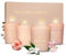 AMARI ® Duftkerzen Geschenkset Rose als Weihnachtsgeschenke- 4er Kerzenset - Scented Candle - Kerzen Geschenkset Frauen - Duft Kerzen - Duftkerzen im Glas - Deko Geschenke für Frauen