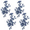 HOBBIESAY 4 Stück Stickerei Pailletten Spitzenapplikationen Blaue Blätter Blumen Aufnäher Polyester Dekorative Blumenapplikationen Kleider Nähdekorationen Für Stoff DIY Basteln