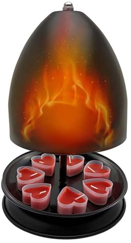 Tea Light Heater, Terracotta Candle Heater, Indoor Tea Light, Tea Light Room Heater, Candle Heat Oven, Efficient Tea Light Heater Double-walled Design Uses Up to 6 Tea Lights for Indoor
