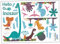 SEWOART Wandaufkleber Dinosaurier Dekorative Aufkleber Einfach Anzuwenden Pvc-material Kinderzimmer-dekoration Wandsticker Für Zimmer