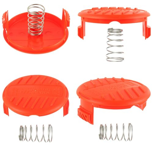 JAMHER 4 Stück Trimmer Fadenspule, Ersatzteile Zubehör Spulendeckel | Für AFS Trimmer Spool Kompatibel mit Black Decker RC-100-P