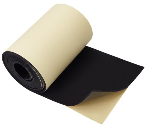 BENECREAT 300x20cm Schwarze Selbstklebende EVA Schaumstoffrolle 4mm Dicke Wasserdichte Schaumgummiplatte Zum Schutz von Möbeln Eine Lücke Stopfen Kostüme Und Andere Bastelprojekte