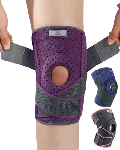 ABYON Rodilleras Menisco y Ligamento Ajustable para Mujeres y Hombres Artritis, Lesión de Ligamentos, Desgarro de Menisco, Tendinitis, Correr, Sentadillas, Deportes Dolor Articular (4XL/5XL)