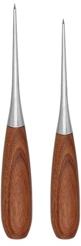 Leder-Ahle | -Ahle mit Holzgriff, strapazierfähiges Leder, für Schuhe, Stiefel, Gürtel, Taschen, Jeans, Polsterung