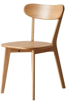 YESWOOD Esszimmerstuhl Roteiche Massivholz, Holzstuhl mit Rückenlehne, Skandinavischer Stuhl für Esszimmer, Küche, Wohnzimmer, Natur