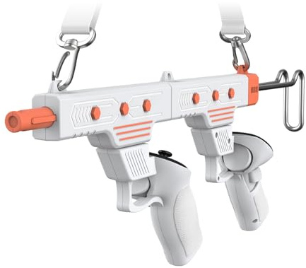 Aokicase VR Controller Spiele Zubehör Ausrüstung für Meta Quest 3 / 3S VR Game Gun für Meta Quest 3 / 3S Zubehör,P-istol Griff für FPS Spiel,verbesserte Gaming Schießerfahrung(TY-5802) 1 Pack