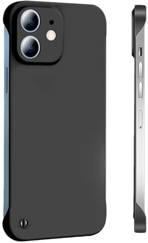 FAOMSEBS for iPhone 12 Case Borderless Slim (Bare Metal Feel) [Ultra Thin as No Case on] Rapid Heat Dissipation Cooling Cover for iPhone 12 Phone Case, Hard PC Resilient Shockproof Cover 6.1'' 2020